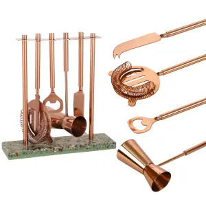 Copper Standing Barware Party Drinkware Cocktail Tool Set