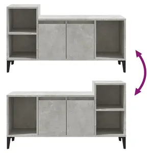 Berkfield TV Cabinet Concrete Grey 100x35x55 cm Engineered Wood