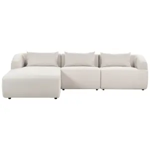 Corner Sofa SVANSELE Light Beige Fabric Right Hand