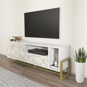 Decorotika - Utopia TV Stand TV Unit TV Cabinet with Shelves and One Cabinet