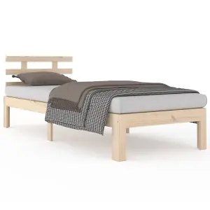 Berkfield Bed Frame Solid Wood 90x200 cm