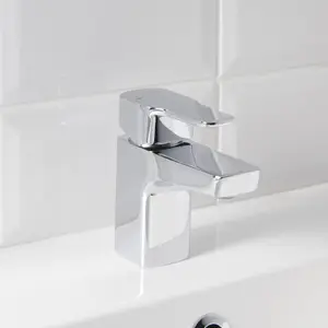 GoodHome Teesta Small Square Basin Mono mixer Tap