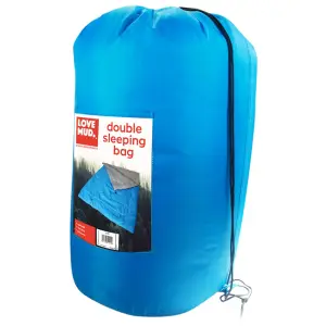 Double Outdoor Sleeping Bag With Carry Bag Ideal For Camping