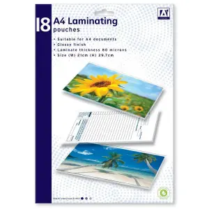 High-Quality 18 A4 Laminating Pouches for Document Protection