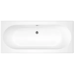 Cooke & Lewis Sovana White Acrylic Rectangular Straight Bath (L)1600mm (W)750mm