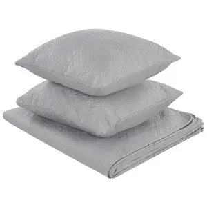 Bedspread with Cushions ALAMUT 140 x 210 cm Grey