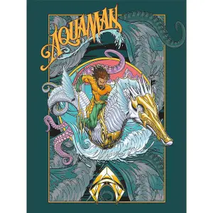 Aquaman And The Lost Kingdom Epic Vintage Canvas Print Multicoloured (80cm x 60cm)