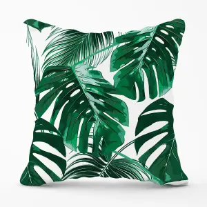 Tropical Jungle Leaf Pattern Outdoor Cushion 45cm x 45cm