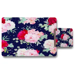 Roses on Navy (Placemat & Coaster Set) / Default Title