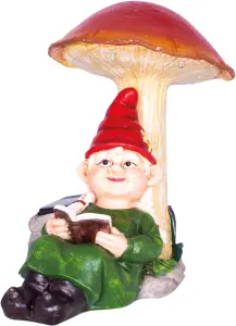 Garden Outdoor Solar Powered Light Up Gnome Mushroom Ornament Decoration