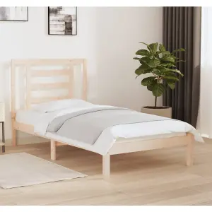 Berkfield Bed Frame Solid Wood Pine 90x190 cm 3FT Single