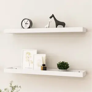 Lakedrick 2 Piece Picture Ledge Wall Shelf (Set of 2) Grey / 4 cm H x 80 cm W x 15 cm D