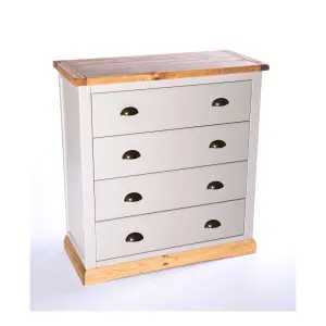 Bomporto 4 Drawer Chest of Drawers Brass Cup Handle