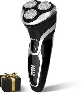 Electric Shaver For Men By MAX-T Series 3D Proskin Rechargeable Wet Dry Electric Razor, Washable, Skin Protection, Cordless, Black