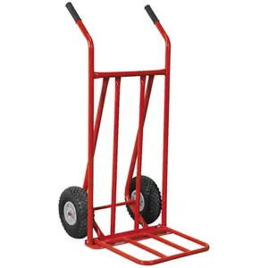 Durable 150kg Folding Sack Truck with Pneumatic Tyres for Heavy Loads