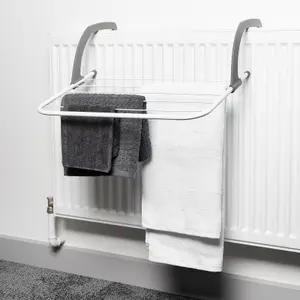 Over Radiator 2 x Clothes Airer Foldable Clothes Towel Rail Holder Dryer Hanger