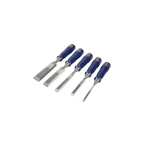 Irwin Marples M444 Blue Chip Bevel Edge Chisel Set - 5 Sizes for Precision Woodworking