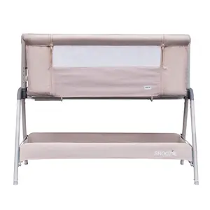 Snoozie Folding Travel Cot with Mattress Beige/Sandy