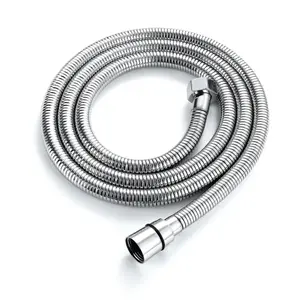 ENKI Chrome Flexi Stainless Steel Shower Hose Large Bore 1.75m