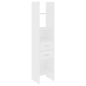 Berkfield Book Cabinet White 40x35x180 cm Engineered Wood