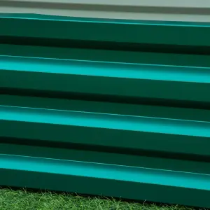 Outsunny Raised Garden Bed Elevated Planter Box for Flowers Green