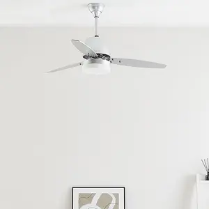 Bostick 74cm Ceiling Fan with Light Kit Silver