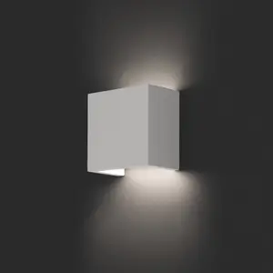 Luminosa Oslo 1 Light Up & Down Wall Light White Plaster, G9