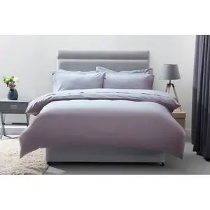 Cotton Solid Colour Duvet Cover Set with Pillowcases Mulberry / King Duvet Cover + 2 Standard Pillowcases