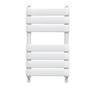 Rinse Flat Panel Bathroom Heated Towel Rail Ladder Radiator Warmer -650x400mm White