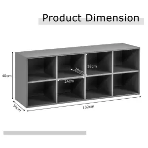 Costway 8-Cube Shoe Bench Entryway Shoe Rack Cabinet 8 Cubbies Storage Shelf