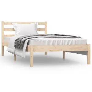 Berkfield Bed Frame Solid Wood Pine 90x190 cm Single