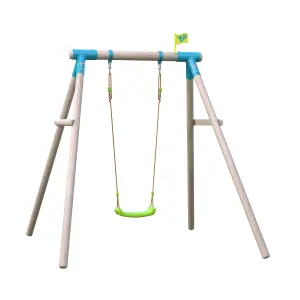 TP Single Compact Roundwood Swing Set - FSC certified