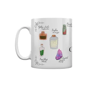 Grindstore Potions For The Culinary Witch Mug White/Black (One Size)