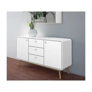 Justine 140Cm Wide 3 Drawer Sideboard White