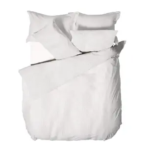 The Linen Yard Waffle Textured 100% Cotton Duvet Cover Set