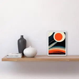 Retro Boho Space Starscape Abstract - Print White Framed Paper / 25.9cm H x 20.6cm W x 1.5cm D