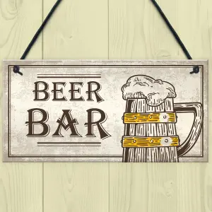 Red Ocean Vintage Bar Sign Plaque Home Bar Wedding Man Cave Pub Wall Gifts For Men