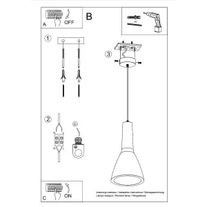 Empoli Concrete Grey 1 Light Classic Pendant Ceiling Light