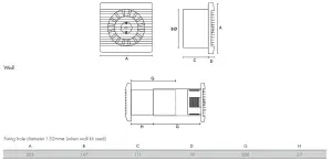 Vent Axia 454060 Silhouette 150XT Kitchen / Utility Room Extractor Fan (Timer Model)