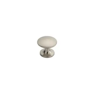 4x Fingertip Cabinet Door Knob 30mm Diameter Satin Nickel Cupboard Handle