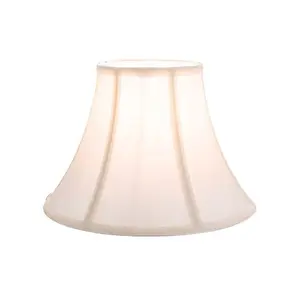 Traditional Empire Shaped Small 8 Lamp Shade in Silky Cream Cotton Fabric