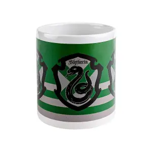 Harry Potter Slytherin Stripe Mug Green/Grey/Black (One Size)