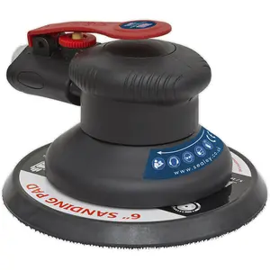 PRO 150mm AIR Palm Sander 5mm Orbital - 1/4" BSP Variable Speed Hook & Loop Pad