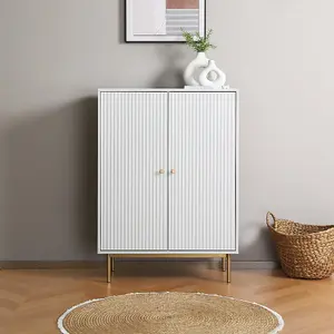 Devon - Highboard Storage Cabinet - White