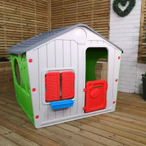 1.15m Kids Indoor Outdoor Plastic Wendy House Galilee Village Playhouse