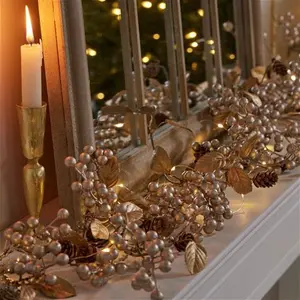 Golden Glamour Luxury Christmas Garland