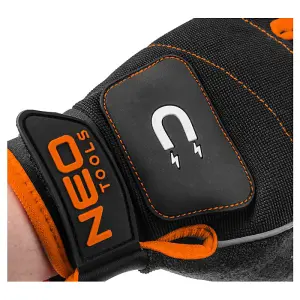 Work gloves with magnet, fingerless, size 10 - Neo Tools