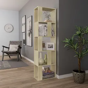 Berkfield Book Cabinet/Room Divider Sonoma Oak 45x24x159 cm Engineered Wood