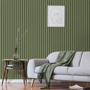 Acoustic Panel Olive Wallpaper