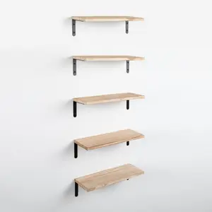 5 Piece Wood Bracket Shelf